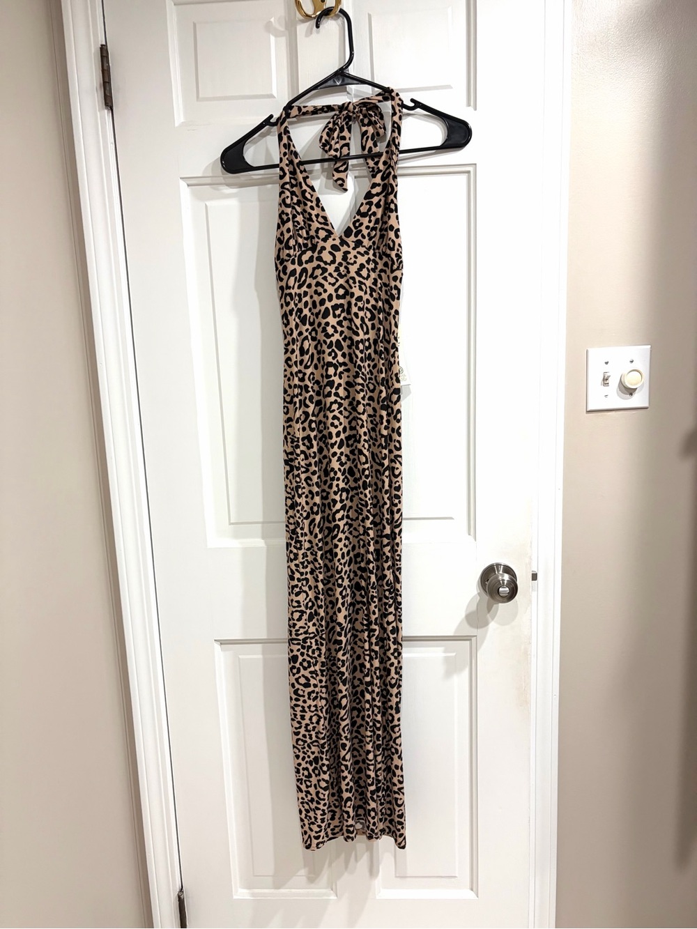 Leopard print long dress